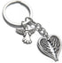 PHAETON 20PCS Guardian Angel Wing Keychain Heart-shaped Angel Wings Charms Keychain Key Ring for Memorial Keyring Religious Gifts Memorial Decorat...