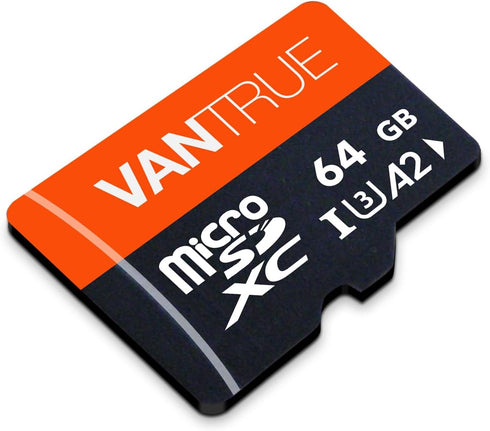 Vantrue 64GB microSD Card with Adapter, U3 UHS-I High Speed SD Card for Dash Cams & Home Security System Video Cameras...