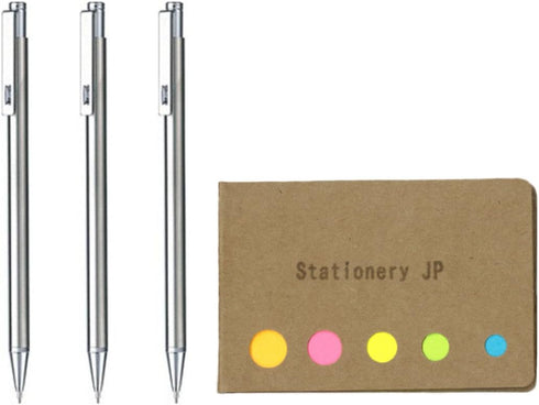 Zebra Techo TS-3 Mini Mechanical Pencil for Notebook, 0.5mm, 3-pack, Sticky Notes Value Set...
