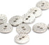 11mm 2 Holes Small Round Metal Buttons, Bright Silver Button for Clothes, Children Shirt, Women Blouse, Top, Cuff, Collar, Cute Handmade Decoratio...