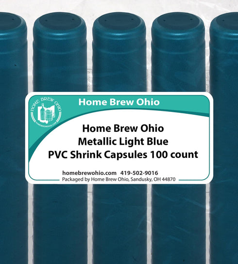 Metallic Light Blue PVC Shrink Capsules-500 Count...