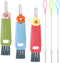 3 in 1 Cup Lid Gap Cleaning Brush,3pcs Multifunctional Sealing Cover Cleaning Brush 3pcs Straw Brushes for Cleaning Straws,Cup Brush Cleaner,Cup L...