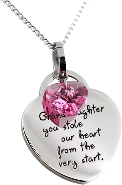 Grandaughter, You Stole Our Heart from the Very Start' Pendant Necklace...