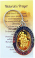 St Christopher Metal Keychain Travel Saint Key Ring with Motorist Prayer Holy Card Set...