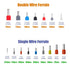 Wire Ferrule Kit,1200pcs Single and Dual Barrel Ferrules Terminal Set, Twin Ferrule Connectors Wire Ends Terminals Pins, AWG10~22 Single-Line Ferr...