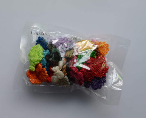 Mixed 21Pairs 21color Handmade Sewing Fasteners Chinese Closure Knot Cheongsam Frog Buttons 6cm 2inch Small...