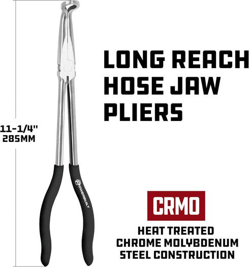 Powerbuilt - 11" Hose Jaw Long Reach Pliers (Crmo), Hand Tools, Pliers (Pro Tech), Pliers - Long Reach (645041)...