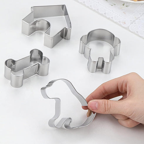 Dog Cookie Cutter Shapes Set of 11 - Metal Animal Dog Theme Biscuit Cutter Molds Includes Corgi, Poodle, Teddy Dog, Alaska, Bichon Frise, Labrador...