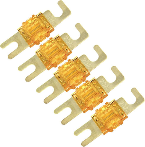 ZOOKOTO 5 Pack MANL ANL Fuse 20A 30A 40A 50A 60A 80A 100A 150A Mini ANL Fuse (20A, MANL Gold)...
