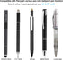 Penyeah D1/ 2.75" Ballpoint Pen Refills 4-in-1 Stylus/Diamond Stylus/Lighted Tip Pen/Led Pen Light or Other Brands,0.7mm Fine Point (Pack of 12, B...