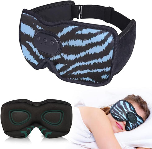 Sleep Eye Mask with Bluetooth Headphones, 3D Music Sleeping Headphones Wireless Bluetooth Sleep Mask with Adjustable Ultra Thin Stereo Speakers Li...