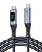 SOOPII USB 4 Cable with LED Display,Supports 8K Video,Max 40Gbps Data Transfer,240W USB C to USB C Charging Cable,Compatible with lPhone 15,MacBoo...