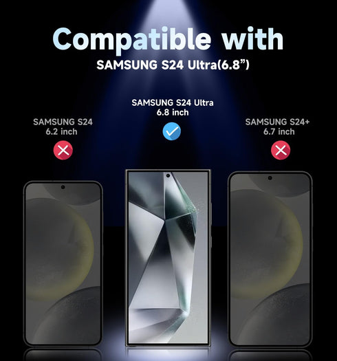 MAGIC JOHN 2 Pack for Samsung Galaxy S24 Ultra Tempered Glass Screen Protector, Auto Dust-Elimination Installation, Bubble Free, HD Clear, Easy In...