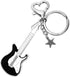 Meefisher Aesthetic Punk Music Guitar Keychain, Cute Star Key Chain Key Rings For Women Music Lovers, Kawaii Gifts...