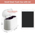 Mini Desk Trash Can with Lid with 90 Pcs Trash Bag, Lint Bin 0.5 Gallon Countertop Waste Bin for Table Tiny Garbage Can for Office Bedroom (White)...