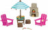 Li’l Woodzeez – Outdoor Patio Set – Play Food, Dollhouse Furnitures & Accessories – Pretend Play – Gift for Kids 3 Years +...
