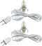 Accessory Cord with LED Night Lights - White Cord with On/Off Switch, Warm White C7 Bulbs and Spare Fuse for Holiday and Home Decoration...
