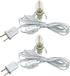 Accessory Cord with LED Night Lights - White Cord with On/Off Switch, Warm White C7 Bulbs and Spare Fuse for Holiday and Home Decoration...