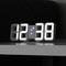 mooas 3D Pure Mini White LED Clock, Multi-Function LED Clock (Calendar, Alarm, Temperature) (8.5" White Table Alarm Clock)...