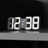 mooas 3D Pure Mini White LED Clock, Multi-Function LED Clock (Calendar, Alarm, Temperature) (8.5" White Table Alarm Clock)...