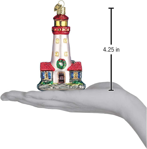 Old World Christmas Collection Glass Blown Ornaments for Christmas Tree Lighthouse...