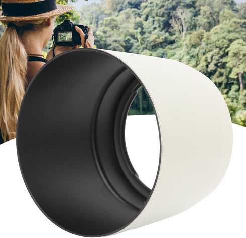 Zyyini Lens Hood, ET-83C ABS White Reversible Camera Lens Shade Digital SLR Camera Lens Sun Shade,for EF 100-400mm f/4.5-5.6L is USM Lens...