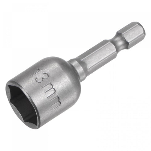 1/4 Quick-Change Hex Shank, 13mm (33/64-Inch) Magnetic Nut Setter Driver Drill Bit, 1.89 Inch Length, Metric for Machine Maintenance, Furnitures, ...