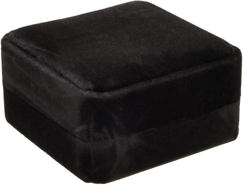 Juvale Small Velvet Jewelry Gift Box for Women, Bracelets, Rings, Earrings, Necklace (Black, 3.5 x 3.5 x 1.9 In)...