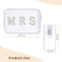 Bride Clear Makeup Bag Cosmetic Bag Waterproof Bride Toiletry Bag Mrs Pearl Rhinestone Patch Letter Bags Makeup Pouch Travel Storage Bag for Brida...