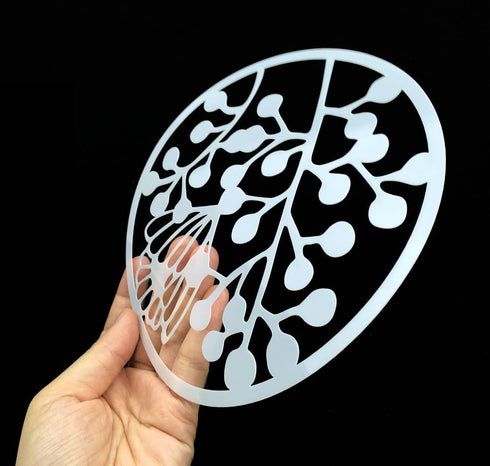 8pcs Mix Flower Stencils Round Shape Hollow Out Painting Stencils Drawing Templates...