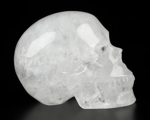 Skullis 2.0" Quartz Rock Crystal Carved Crystal Skull- Hand Carved Gemstone Fine Art Sculpture....