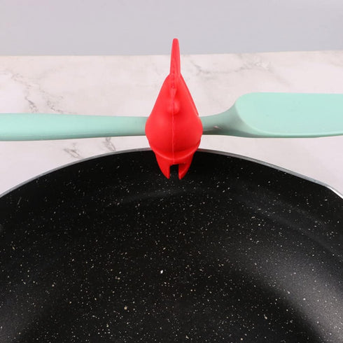 Spoon Rest Rooster Pot Clip: 2pcs Silicone Pot Clip Spoon Rest Cooking Utensil Holder Pot Side Clip Spoon Holder for Pot Lid Holders...