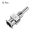 12pcs 13Gauge Stainless Steel Dispensing Needles, 1/4" All Metal Glue Needle Tube Blunt Tips Luer Lock for Thick Liquids, Ink, Glue, Lab Use...