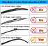 4PCS Car Windshield Wiper Blade Strips,DIY Car Window Frameless Boneless Wiper Blade Insert Rubber Replacement Adjustable Refills,Universal for My...