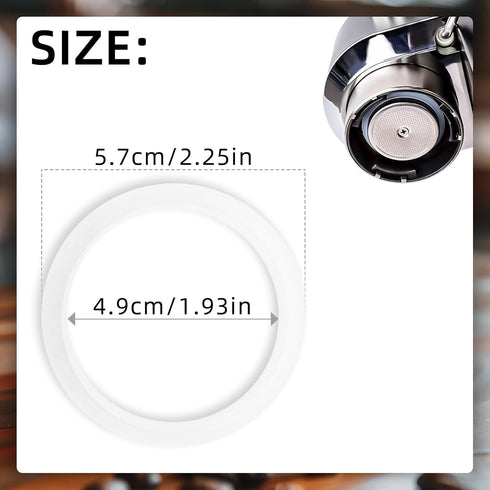 4 Pcs Replacement Gasket Seal Ring, 50mm Silicone Steam Ring Espresso Machine Repair Kit, Grouphead Gasket Replacement Part Compatible with De'lon...