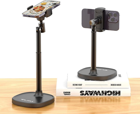 Cell Phone Stand, Ulanzi Height Adjustable Phone Holder, Desk Phone Stand for All Mobile Phone, Desk Phone Holder for iPhone 14/13/12 Pro/XS Max/X...
