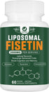 Liposomal Fisetin Supplement, 2000MG, 98% Pure Fisetin Polyphenols Antioxidants, with Quercetin, TMG and Resveratrol, for Healthy Aging, Cognitive...
