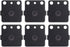 MOTOKU Front & Rear Brake Pads for Sportrax 300EX 400EX TRX250X TRX400X ATC 250R 200X for Yamaha Raptor 350 660...