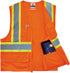 Ergodyne - 26187 GloWear 8235ZX ANSI Two-Tone High Visibility Orange Safety Vest with X-Back, 2XL/3XL...