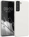 kwmobile Case Compatible with Samsung Galaxy S21 Case - TPU Silicone Phone Cover with Soft Finish - White Matte...