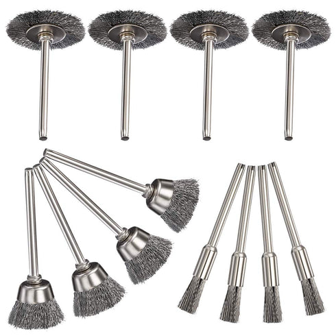 60 Pieces Wire Cup Brush Set,Vankcp Power Rotary Tool Buffing Wheels Small Wire Brushes Set for Drill Grinder Rotary Tools...