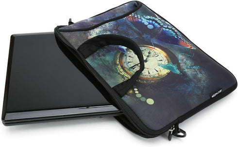 RICHEN 10 inch Messenger Bag Carrying Case Sleeve with Handle Accessory Pocket Fits 7 to 10-Inch Laptops/Notebook/Kids tablet (7-10.2 inch, Clock ...