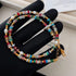 Colorful Beaded Gemstone Neckelace for Women Natural Stone Freshwater Pearl Necklace Colorful Rainbow Boho Bead Choker Necklace Charm Jewelry...