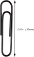 Large Paper Clips, 2 Inch Black Paper Clip, 200 pcs Jumbo Paperclips...
