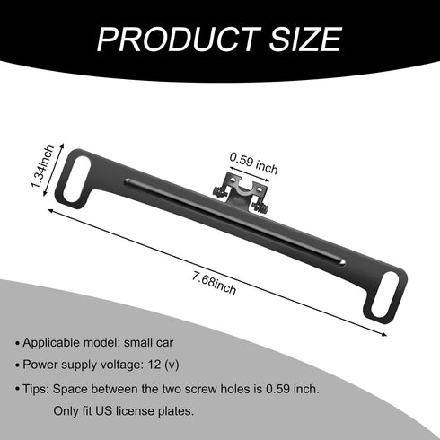 1 PC Car Rear View Camera License Plate Bracket, Waterproof Car Dash Cam Mirror Camera Mount, Backup Camera Installation Holder, Suitable for Most...
