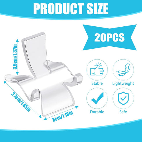 DARENYI 20Pcs Rock Display Stand Small Acrylic Rock Holder Crystal Clear Collectibles Display Stand Plastic Display Easel Stands Pedestal for Crys...