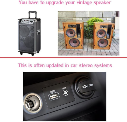 USB Bluetooth Receiver Adapter,Wireless Audio Adapter, Car Kit Music Receiver Bluetooth Adapter Home/Car Stereo Sound System,Portable Speskers,(Au...