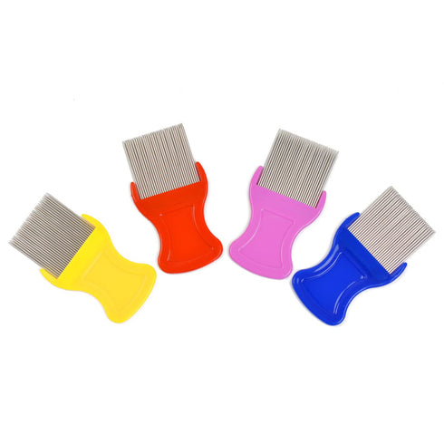 4 Pcs Lice Comb Nit Comb Pet Hair Grooming Comb Removal Dandruff Comb with Metal Teeth...