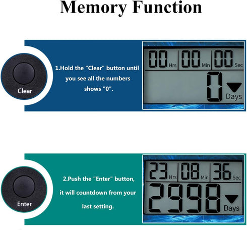 AIMILAR Digital Countdown Timer - 9999 Days Countdown with Backlight for Retirement, Wedding, Vacation, Christmas, New Baby, Classroom, Lab, Kitch...
