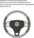 Faux Cowhide Print Steering Wheel Cover Non-Slip Neoprene Universal 15 Inch Car Steering Wrap for Women/Men...